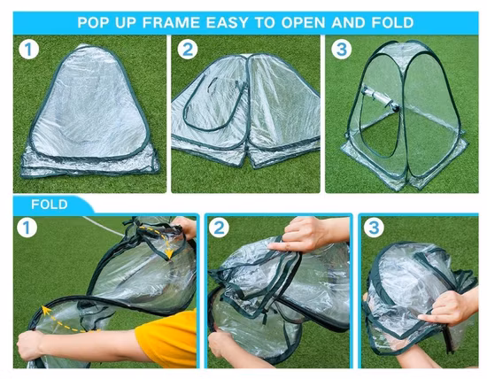 Mini serra pop-up con copertura trasparente, casetta per la crescita delle piante protetta, tenda per fiori portatile, riparo per giardino, esterno e cortile
